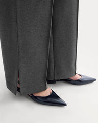 Dream Wide-Leg Trouser | Heathered Soot