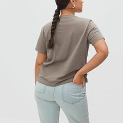 The Box-Cut Tee in Essential Cotton | Clay | Pocket