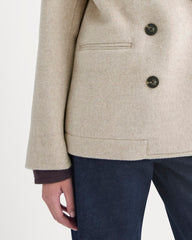 ReWool Short Peacoat | Heather Wheat