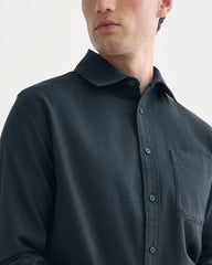 Brushed Flannel Shirt | Heathered Navy