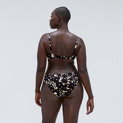 The Bikini Bottom | Black / Canvas Floral