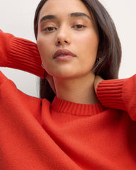 The Boxy Sweater in Everyday Cotton | Poppy Red