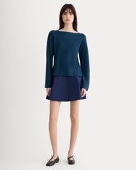 The Boatneck Top in Everyday Cotton | Deep Lazuli Blue