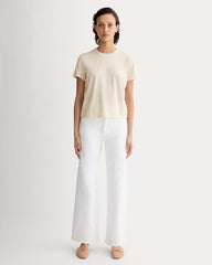 The Box-Cut Tee in Essential Cotton | Heathered Oat | No Pocket