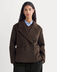 ReWool Short Peacoat | Dark Chocolate