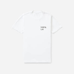 The 100% LA Cotton Box-Cut Tee | White / Black