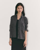 The Boxy Overshirt in Buttersoft | Graphite