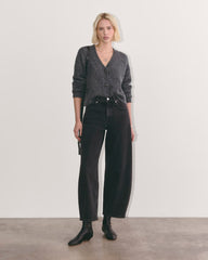 The Boxy Cardigan in Alpaca | Dark Charcoal