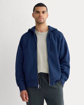 Luxe Fleece Full-Zip Hoodie | Deep Navy