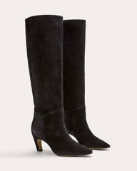 The Banana Boot | Black Suede