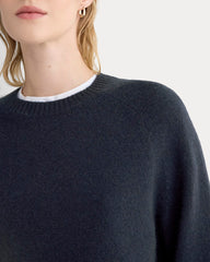 The Boxy Crew in Cashmere | Navy