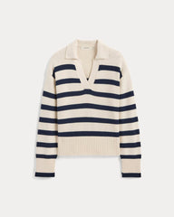 The Boxy Polo in Everyday Cotton | Canvas / Navy