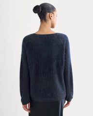 Lush Cashmere Boatneck Sweater | Starry Navy