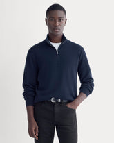 Cashmere Quarter Zip Sweater | Navy