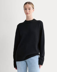 Cashmere Boyfriend Sweater | Black