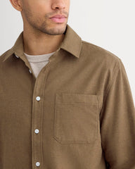 Brushed Flannel Shirt | Heathered Cocoa Brown