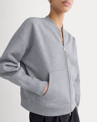 Luxe Fleece Bomber Jacket | Vintage Heather Grey