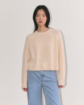 The Boxy Crew in Cashmere | Creme
