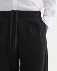 Pleated Trouser in Tailor Twill | Black