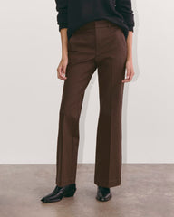 The Bi-Stretch Flare Pant | Brown Houndstooth