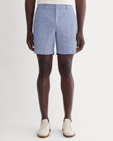 The 7 Linen Trouser Short | Chambray