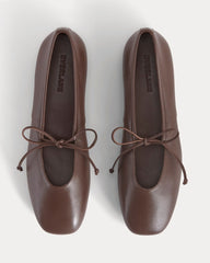 Leather Keyhole Flat | Burnt Umber