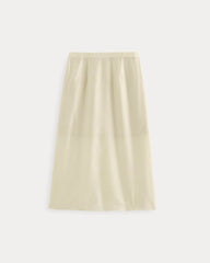 Midi Skirt in Cotton-Silk Organza | Parchment