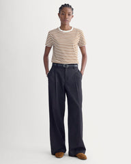 The Box-Cut Tee in Essential Cotton | Bone/Toffee | No Pocket