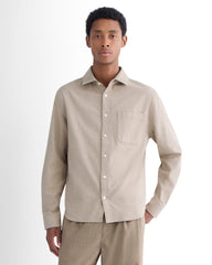 Brushed Flannel Shirt | Heathered Oatmeal