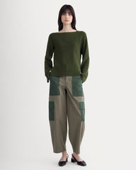 The Boatneck Top in Everyday Cotton | Dark Green