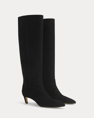 Studio Knee-High Boot | Black Suede