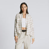 The Boxy Flannel | Seafoam / Tobacco Brown Plaid