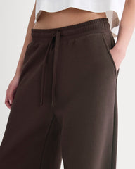 Luxe Fleece Wide-Leg Sweatpant | Dark Chocolate
