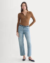 Low-Rise Straight Jean | Tungsten Scratch