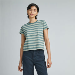 The Box-Cut Tee in Essential Cotton | Green Balsam / Seagrass | No Pocket