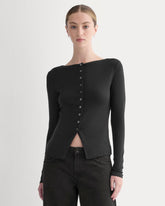 Button-Up Top in Butterluxe | Black