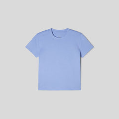 The Box-Cut Tee in Essential Cotton | Cornflower Blue | No Pocket