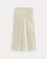 Slip Skirt in Silk Charmeuse | Bone