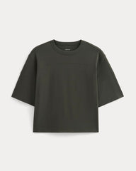 Oversized Varsity Tee in Essential Cotton | Washed Black