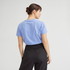 The Box-Cut Tee in Essential Cotton | Cornflower Blue | No Pocket