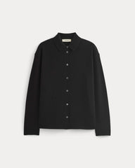 Cashmere Button-Up Shirt | Black