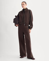 Luxe Fleece Track Jacket | Dark Chocolate
