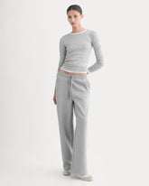 Luxe Fleece Wide-Leg Sweatpant | Vintage Heather Grey