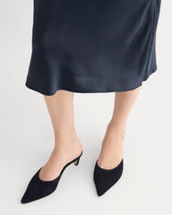 Slip Skirt in Silk Charmeuse | Navy