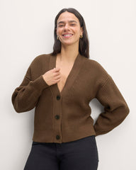 The Boxy Cardigan in Everyday Cotton | Cocoa