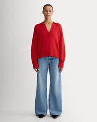 The Boxy Polo in Everyday Cotton | Classic Red