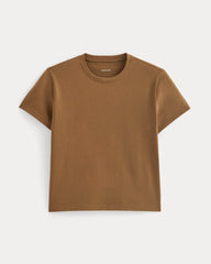 The Box-Cut Tee in Essential Cotton | Toffee | No Pocket