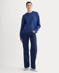 The Boxy Sweater in Everyday Cotton | Deep Lazuli Blue