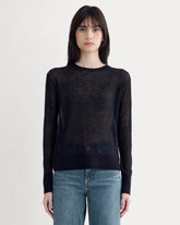 The Air Alpaca™ Relaxed Crew Top | Black