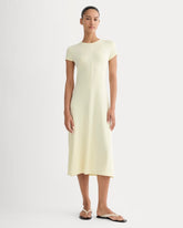 Midi Tee Dress in Butterknit | Light Yellow